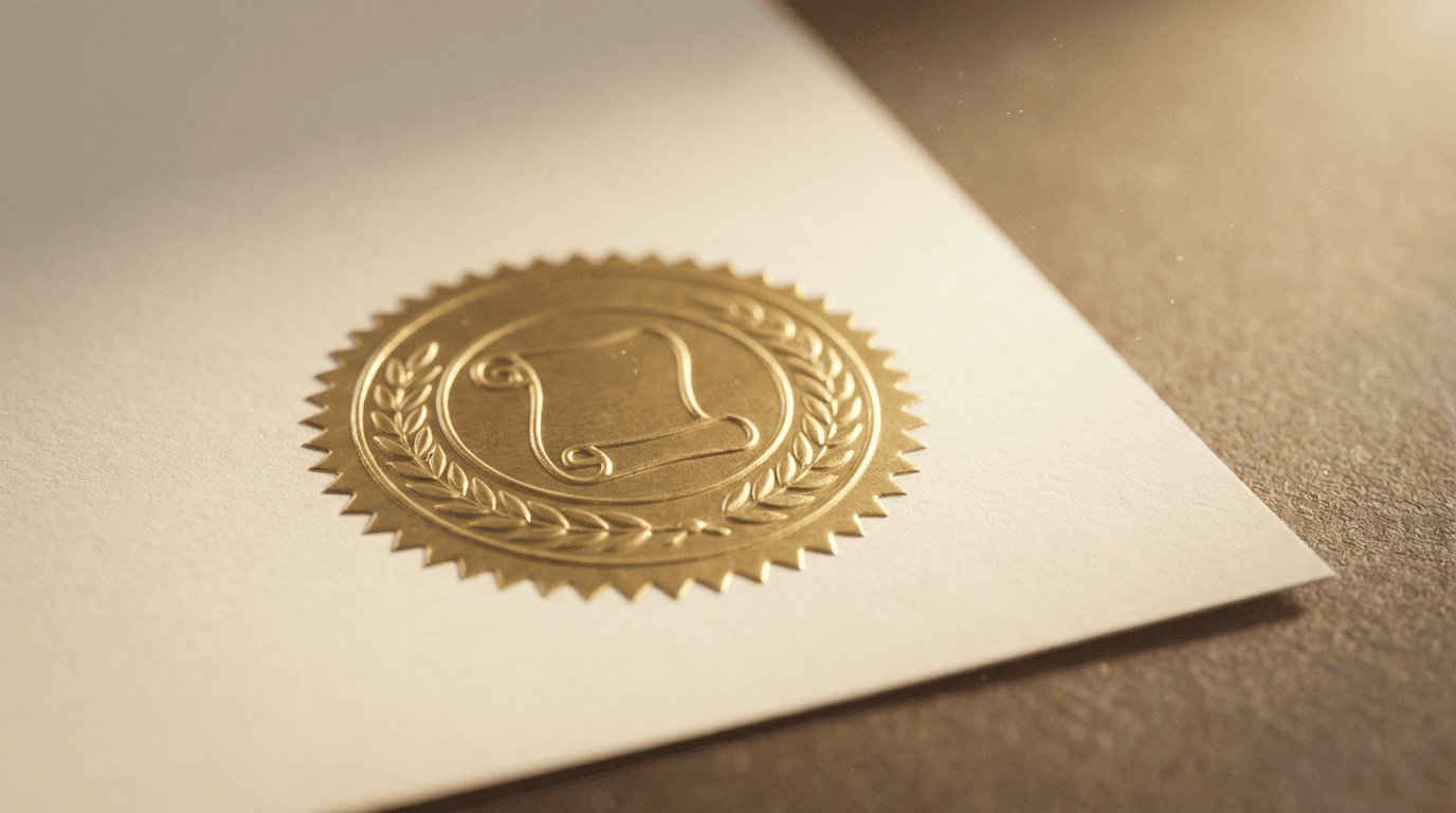 Compliance certificate for secure document destruction