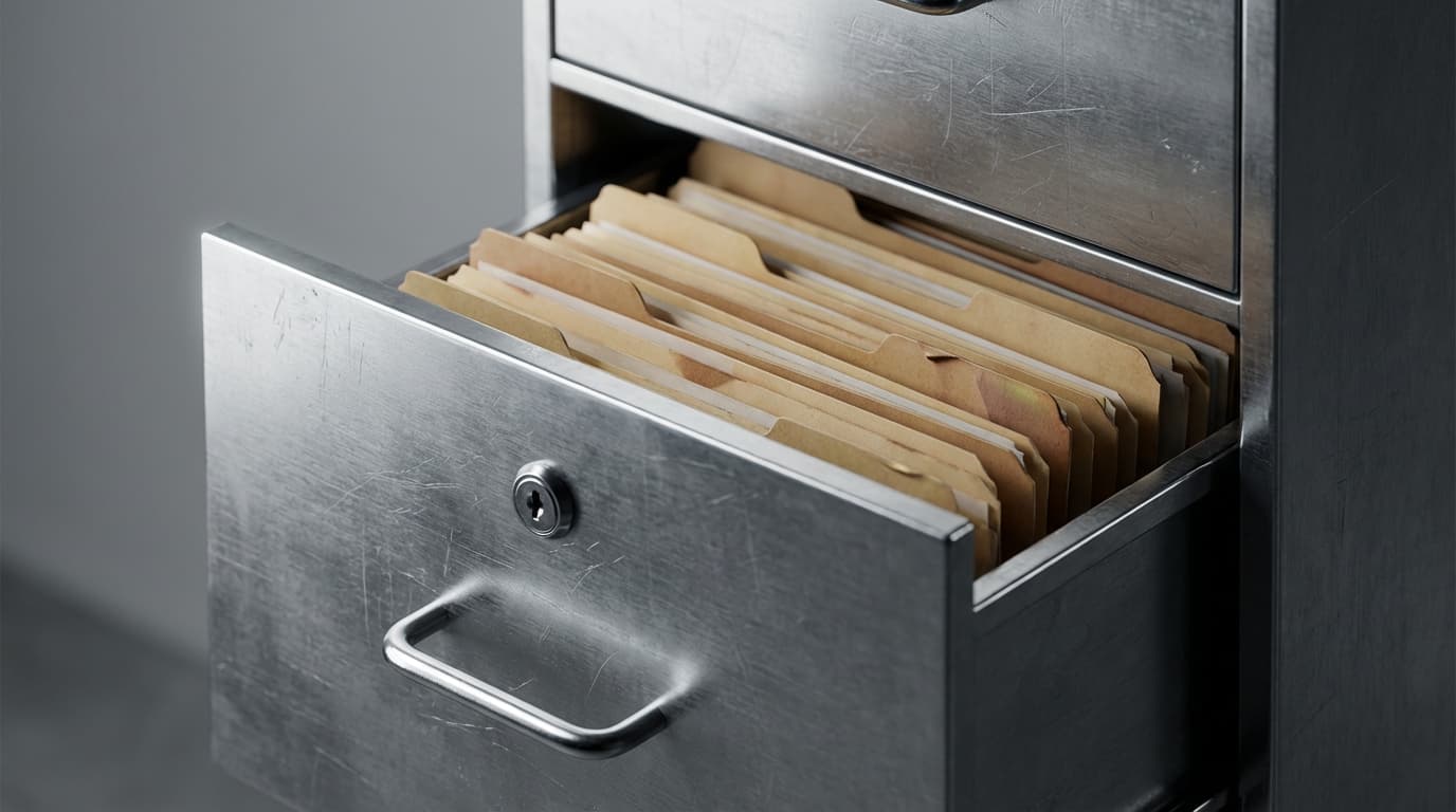 Organized document storage in secure records management facility