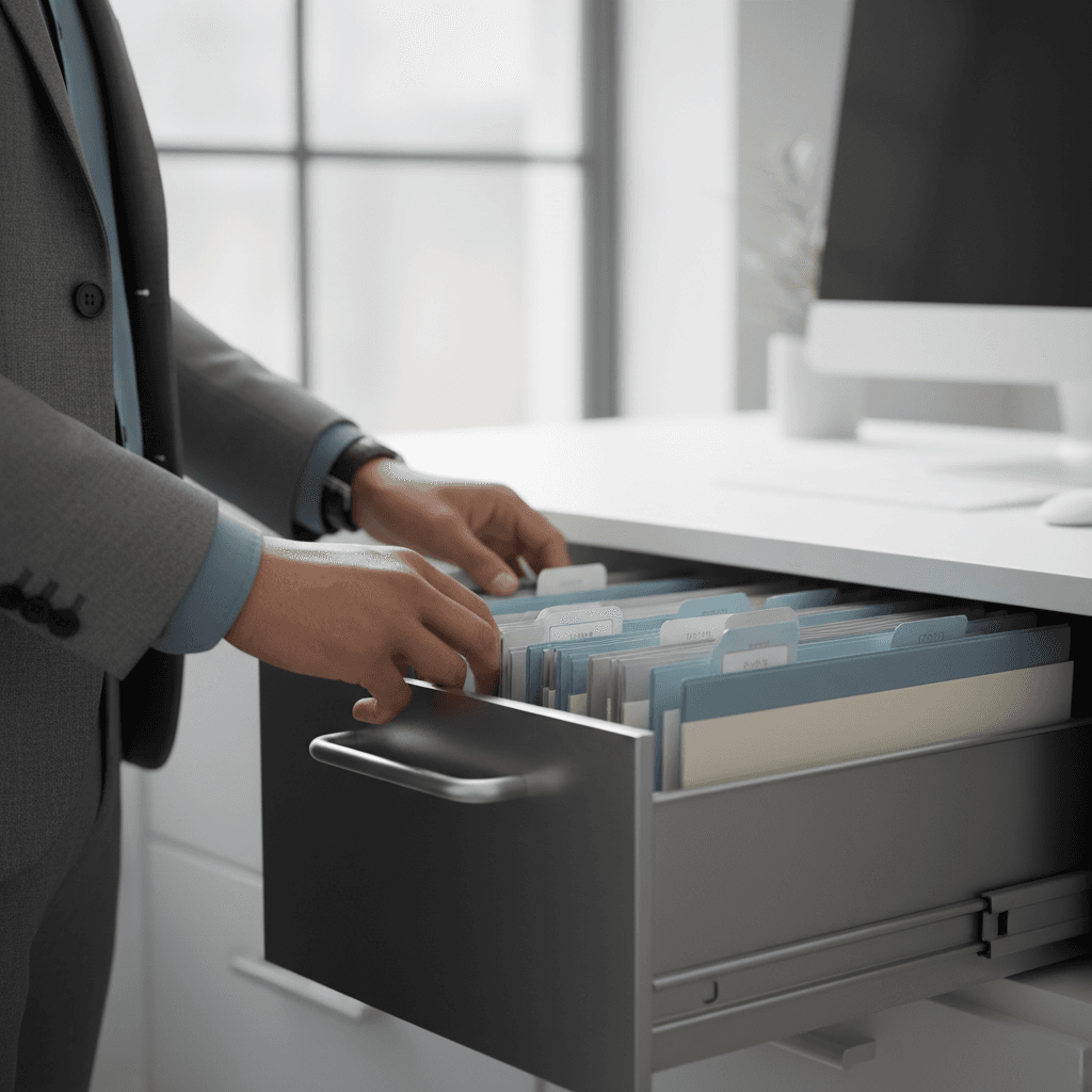 Organized records management storage system