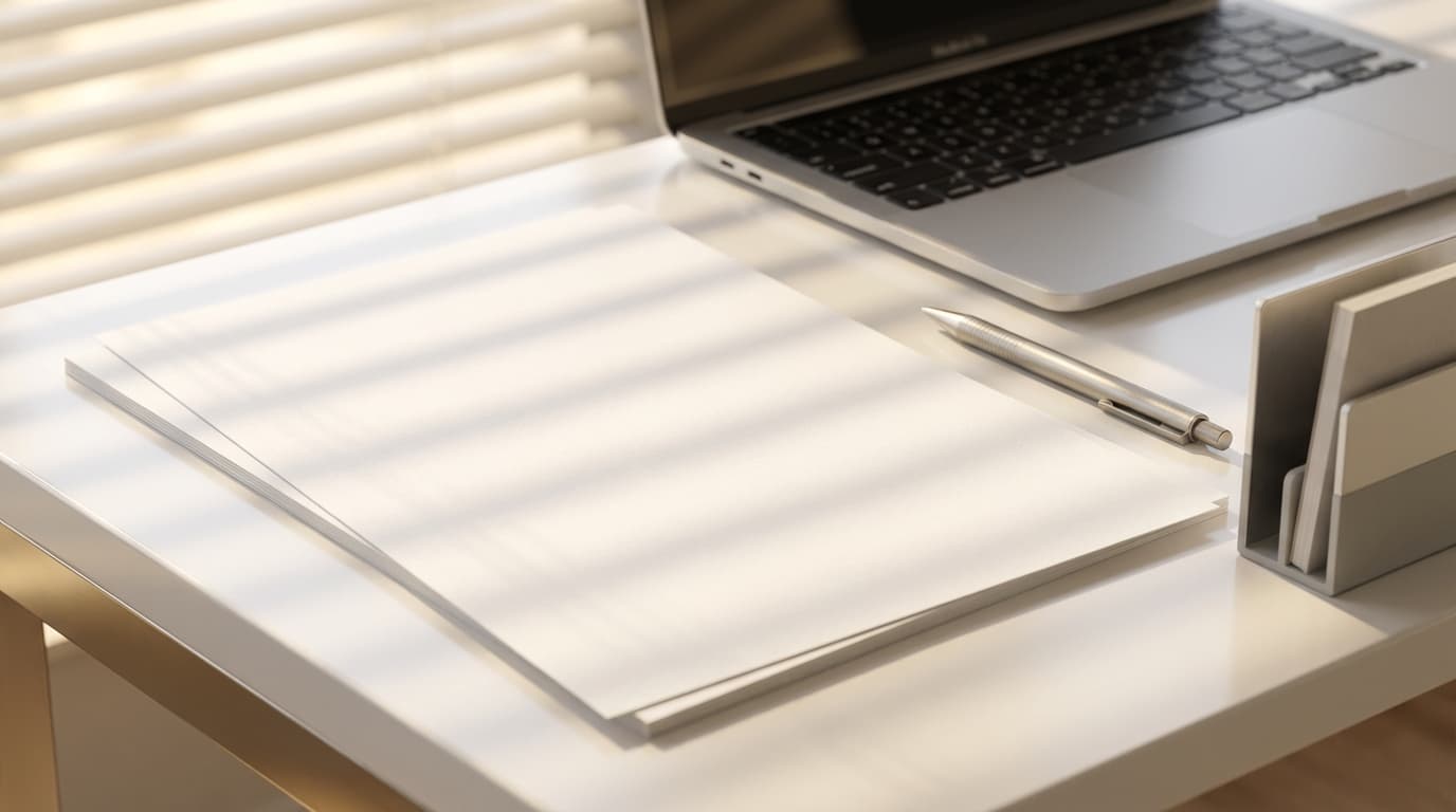 Professional reviewing secure documents in office